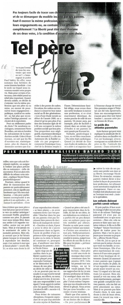 Pèlerin magazine mai 2005